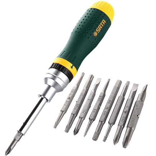 世达重型棘轮螺丝刀套装多功能强磁双向省力改锥小起子工具09350