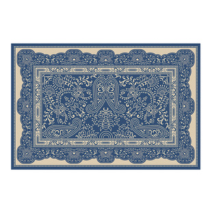 伊洛迪花纹法式入户门皮革地垫玄关复古门垫防滑脚垫防水防油地毯