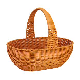 仿藤编特大号手提篮手工编织买菜篮子水果采摘篮月子送礼鸡蛋篮