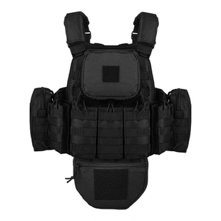 雅科达户外全防护战术背心molle模块化马甲迷彩黑色全套下场装备