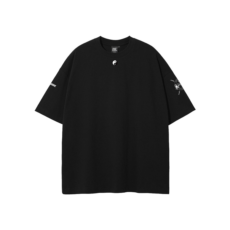 DNAHWK太极防滑服力量举 赛服男款透气短袖训练深蹲防滑T恤   