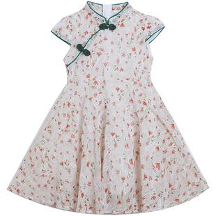 女童旗袍碎花连衣裙夏季2026新款儿童装夏装女孩夏款国风公主裙子