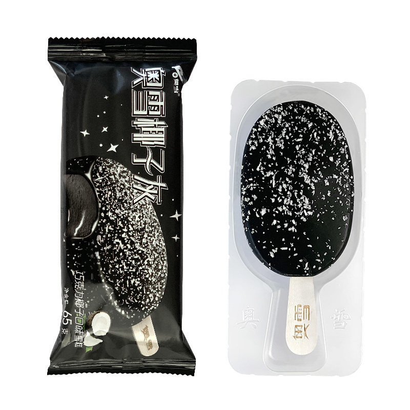 奥雪旗舰店椰子灰雪糕巧克力脆皮椰子网红冰淇淋东北童年冰棍25支