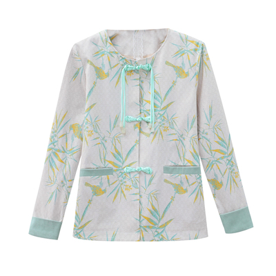 妈妈装春秋时尚国风外套夹克中式