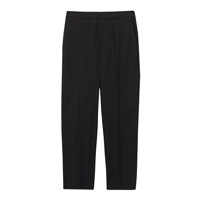 修身混纺微弹锥形九分裤商场同款