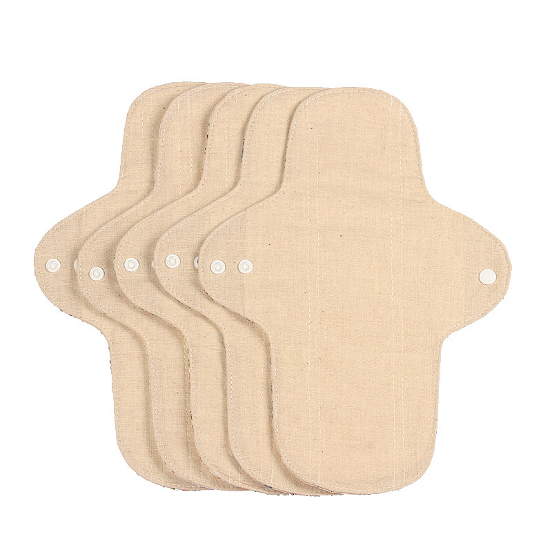 270mm5片组合彩棉梭织纯棉布可水洗卫生巾卫生棉日用加厚透气不闷