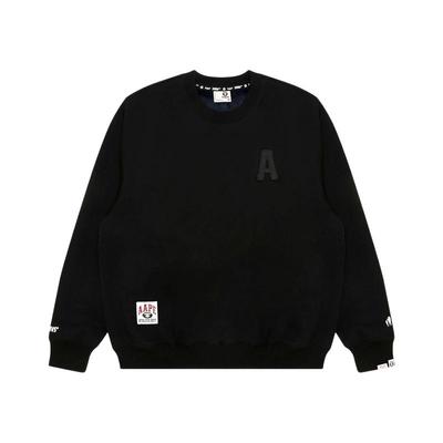 Aape字母徽章休闲薄绒圆领卫衣