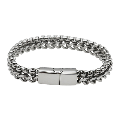 男生钛钢欧美双层磁吸