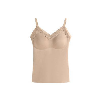 发热德绒！保暖背心女带胸垫冬季