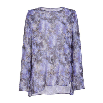 婉甸2026夏季新品宇宙星空紫套头上衣长袖薄款花色外套1252H28YD5