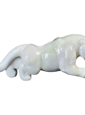 书房毛笔支架摆件高档蓝田玉老虎玉石精致大气简约玉石老虎笔搁