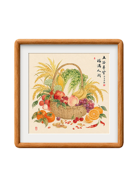 福禄葫芦装饰画，榫卯框