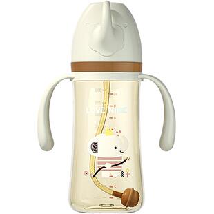 爱尼诺断奶神器宝宝吸管学饮杯防胀气防摔婴儿直饮1-3岁以上奶瓶