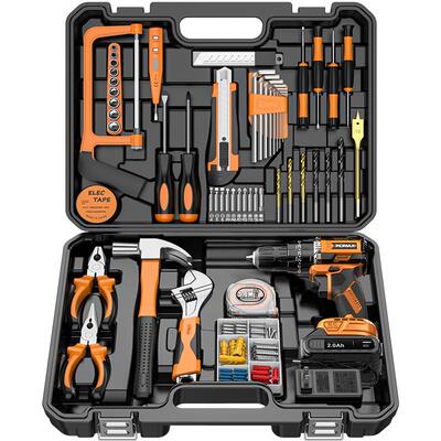 家用工具套装电工组合电钻五金维修大全电动螺丝刀工具箱万能全套