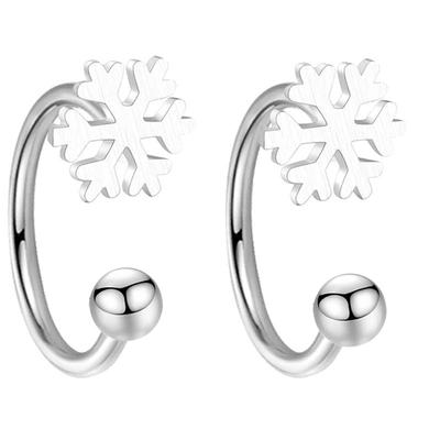 通体S925纯银螺丝拧帽睡觉不用摘