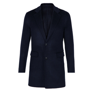 【羊毛+桑蚕丝】CALLISTO卡利斯特男装新款男士秋季中长款大衣潮