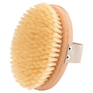 KRRAMEL纯猪鬃干刷美体刷身体刷子皮肤刷酸搓澡搓泥洗澡神器鬓毛