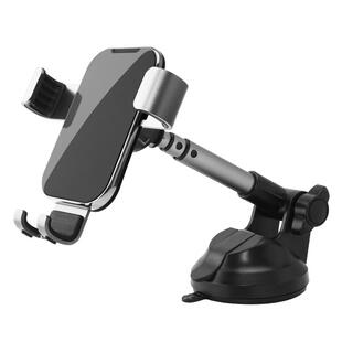 可伸缩手机车载支架吸盘仪表盘重力自动铝合金高级汽车玻璃手机架