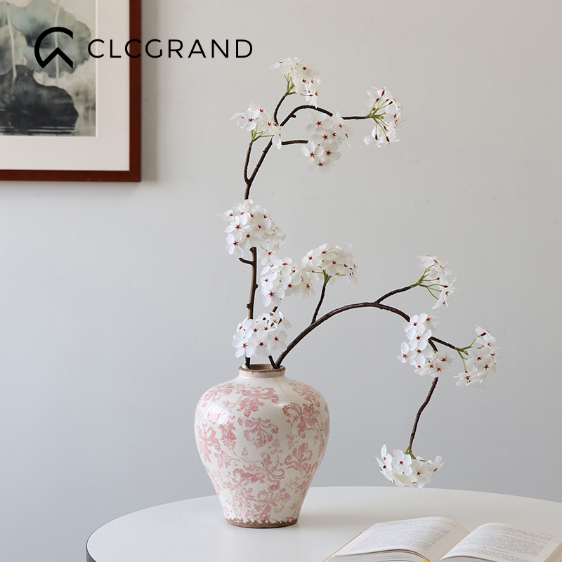 陶瓷花瓶摆件客厅高级感青花瓷插干花装饰花器中式玄关电视柜摆设