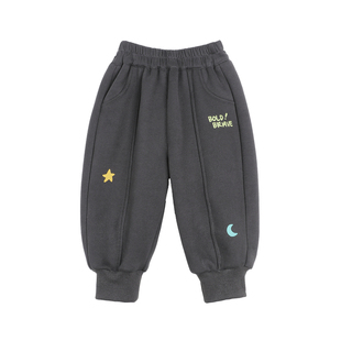 小O爸男婴童 宝宝加绒裤子保暖加厚2025新款外穿婴儿百搭卫裤