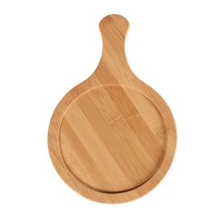 竹质披萨咖啡木托盘比萨板西餐切pizza饼木盘圆形蛋糕牛排面包板