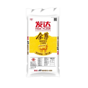 山东发达面粉十二星强筋金尊雪花粉50斤筋度高私房菜面馆商用面粉