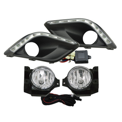 雪佛兰赛欧3雾灯总成改LED日行灯