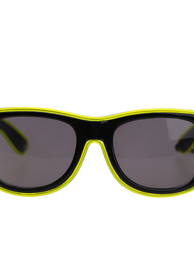 蹦迪眼镜发光透明ray黑框酒吧ins