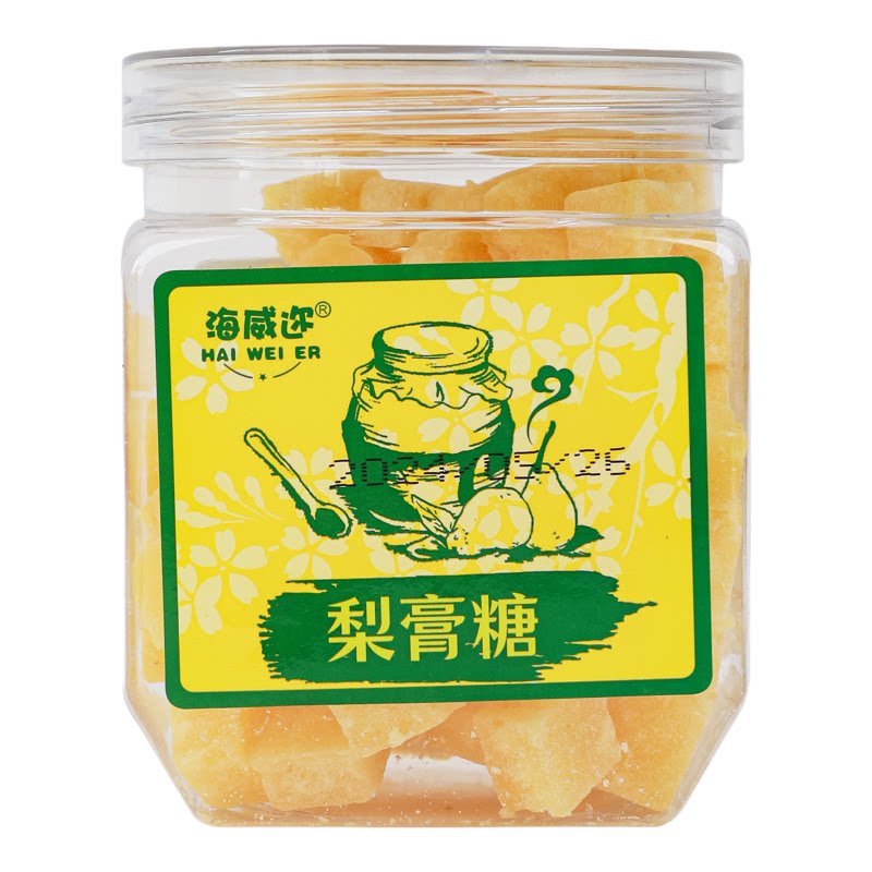 海威迩梨膏糖300g罐装雪梨膏传统糖果
