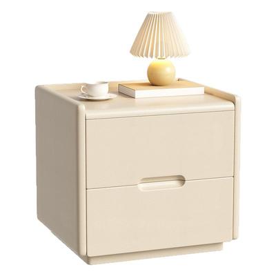 奶油风实木床头柜家用卧室2025新款床边柜子轻奢高级感小型收纳柜