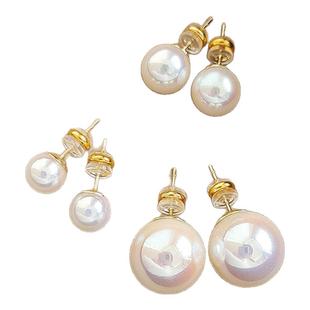 999纯银耳饰养耳洞珍珠耳钉女2025新款爆款蚊香盘耳夹无耳洞耳环