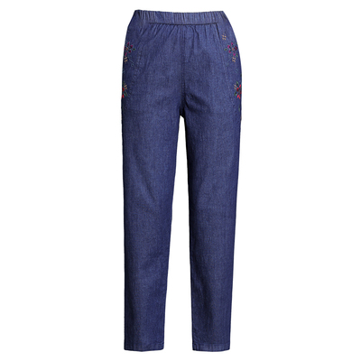 妈妈款九分裤中年裤子牛仔裤