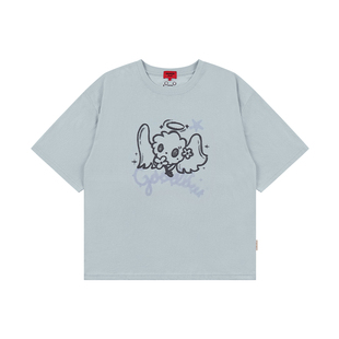 GOODBAI GOODEES春日天使印花oversize短袖T恤