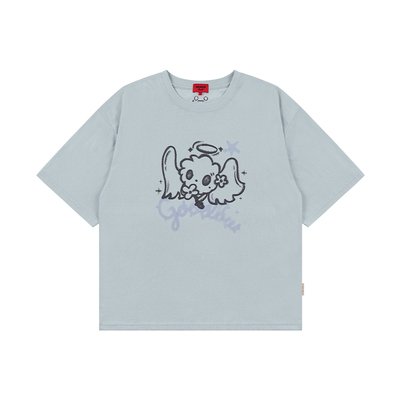 GOODBAI GOODEES春日天使印花oversize短袖T恤