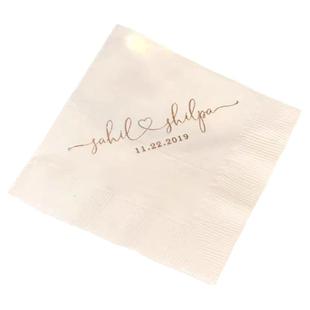 定制婚礼宴会餐巾纸烫金舞台装饰生日派对聚会餐垫口布私人定制