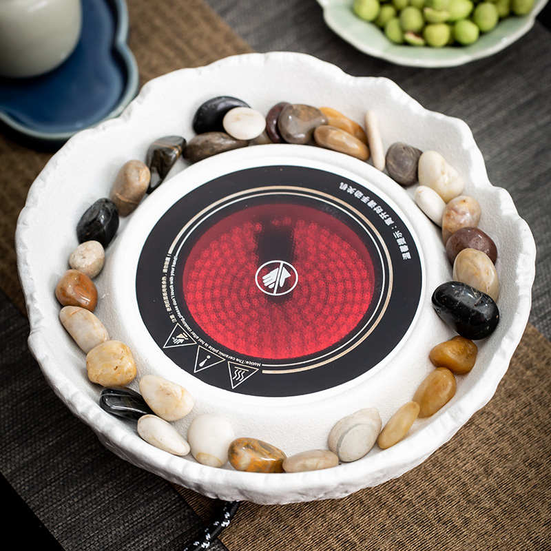 新款简约轻奢高端围炉煮茶炉家用室内陶壶烤奶煮茶壶泡茶器具全套