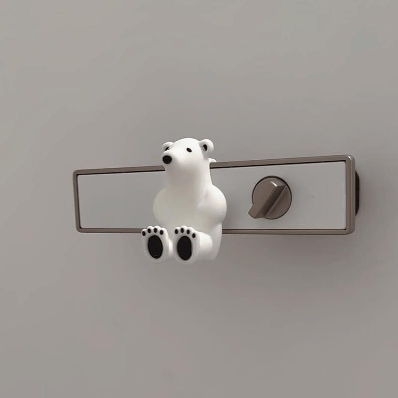 北极熊门把手防撞垫家用硅胶门吸静音门碰门挡阻器卧室门后保护套