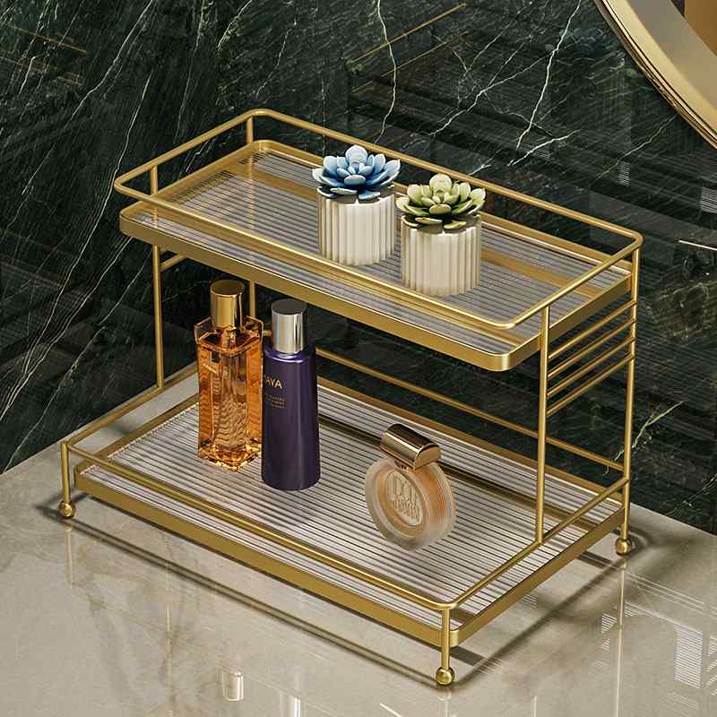 轻奢卫生间置物架厕所浴室桌面亚克力架子厕所浴室梳收纳盒化妆品