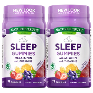 【自营】美国自然之珍NATURES TRUTH 水果褪黑素软糖75粒*2瓶晚安