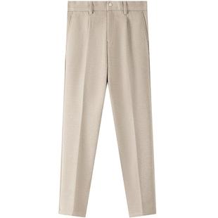 w2x冬季毛呢裤男休闲裤修身锥形西装裤加厚款男裤子垂坠感长裤潮