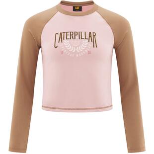 CAT卡特25夏季新品女士户外复古美式风撞色拼接长袖T恤商场同款