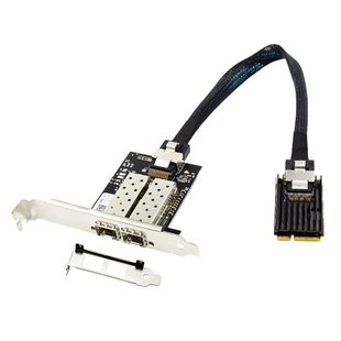 GRIS mini PCIE迷你PCI-E千兆网卡SFP+光纤网卡8125 RTL8111电脑RJ45以太网232串口I350 I210 I82583 I82574L