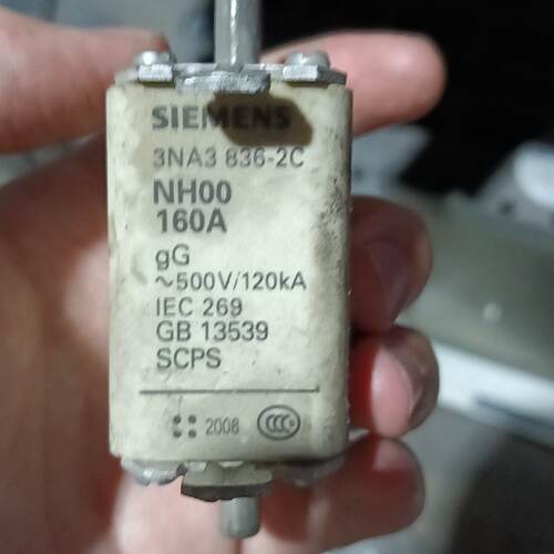 {议价}熔断器3NA3 836-2C，型号NH00 160A有