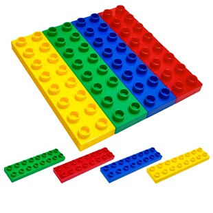 大颗粒拼装积木配件16孔薄砖2X6低阶矮砖薄散装零件拼装玩具散件*