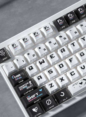 密探印花集双拼原厂PC透光键帽250键+大全套适配 wooting 夜魔ATK