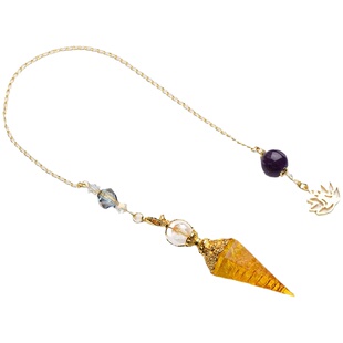 天然水晶灵摆男女生月光石吊坠项链闺蜜原石生日礼物情侣自律项链