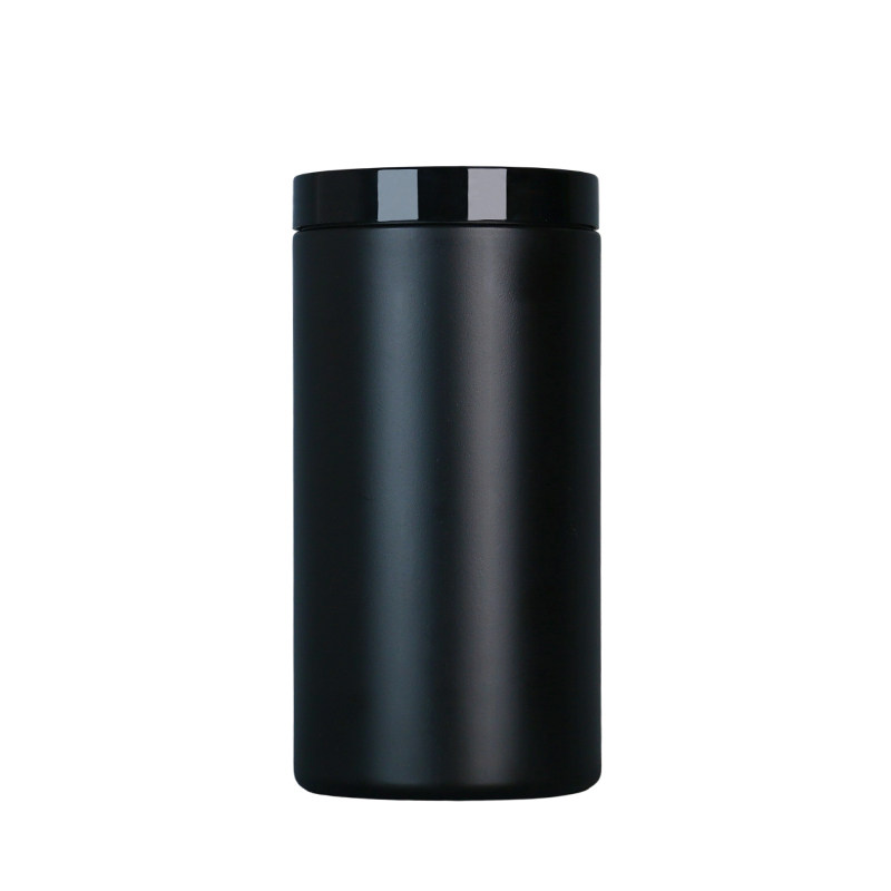 现货批发50ml-1.3L黑色塑料广口瓶 避光塑料桶储存罐大口密封罐