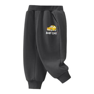 拉夏贝尔男童裤子2026年秋季婴幼童汽车运动裤秋装儿童春秋款卫裤