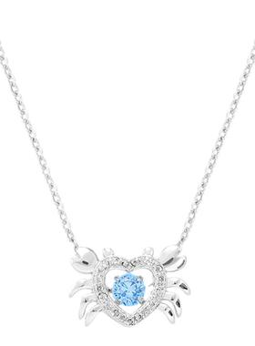 VIVIWELLS925银小蓝蟹项链女