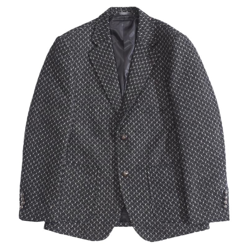 男士秋冬羊毛混纺厚料修身西服